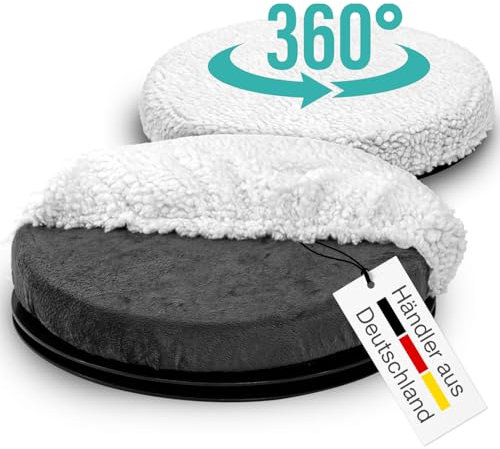 maxVitalis Drehkissen für Autositz orthopädisch, Drehsitz für Senioren, Einstiegshilfe/Ausstiegshilfe, Inkl. Zusatzbezug, rutschfest, Belastbar bis 150 Kg, Für Auto Sofa Sessel Stuhl (Ø 32, 1 STK.)