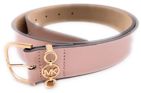 Michael Kors Gürtel I Damen I Echtes Leder I Größe L I 110cm lang mit Schnalle gemessen I 3.0 cm breit I Rosé I MK Schnalle gold I Women Belt3952