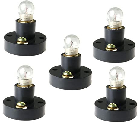 ifundom 5 Pièces Support De Lampe à Vis Ba9s Support De Lampe à Latte Porte-Ampoules Mini Science Ampoule Miniature E10 Culot D'ampoule à Vis E10 Mini Ampoules à Vis E10 Black Plastique