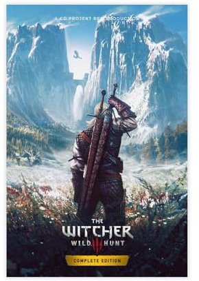 HACERR The Witcher 3 Geralt Poster, Leinwandposter, Wandkunst, Dekordruck, Bild Gemälde für Wohnzimmer, Schlafzimmer, Dekoration, 30 x 45 cm