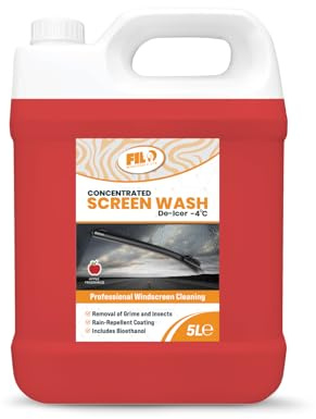 FILO Apple Car Screenwash 5L – Concentrated car windscreen washer fluid Works to -4°C – screen wash for cars Prevents Freezing, Clears Dirt, Rain Repellent for Safer Driving