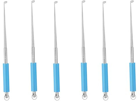 Yeesabella 6Pcs Stainless Steel Quick Fishing Hook Remover, Descending Device Detacher Tool, Fishing Disgorger, Fly Fishing Hook Extractor Accessories