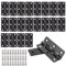 LOLYSIC 20Pcs Black Door Hinges, 76mm (3 Inch) x 40mm Butt Hinges with Screws, Stainless Steel Black Hinge for Wooden Boxes Furniture Cabinet Cupboard Gate Internal Doors