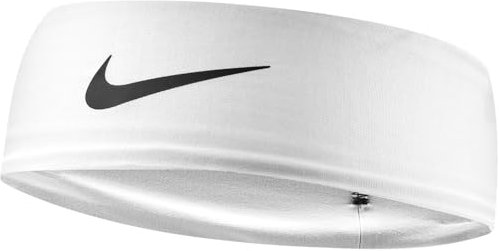 Nike Dri-FIT Fury Classic Headband N1011706-127, Unisex Headbands, White, One Size EU