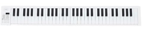 Fdit Professional 61 Key Foldable Piano Keyboard with Recording Function, Suitable for Students and Specialists, Compact and Portable Design
