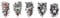 5 feuilles de tatouage temporaire loup faux loup tatouage animal tatouage bras tatouage T-Wolf5