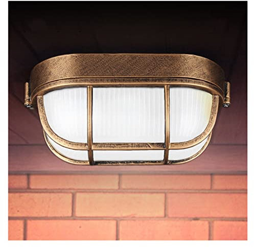 LED Lampe Anti-déflagrante étanche à l'humidité Lampe dôme d'aspiration lumière Trois étanche Salle de Bains Balcon entrepôt Plante(Bronze)