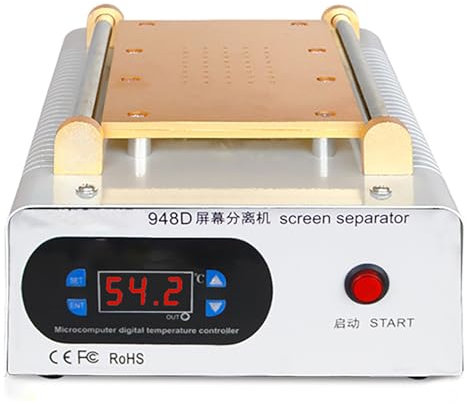 Séparateur LCD pour réparation d'écran de téléphone portable, contrôle de la température, plaque chauffante de 18 x 8 cm pour smartphones et tablettes