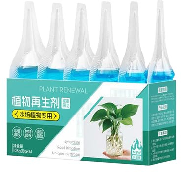 6x18ml Flüssig-Dünger Für Hydrokultur, Organischer Wuchsbooster Mit Spurenelementen, Wurzelaktivator Für Zimmerpflanzen/Blumen, Einfache Anwendung