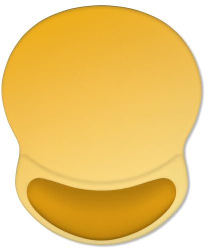 ITNRSIIET Ergonomic Mouse Pad with Comfort Gel Wrist Rest, Non-Slip PU Base, Smooth Textured Surface, Reduces Hand Fatigue & Wrist Pain, 220 x 180 mm for Office Gaming Home, Yellow Gradient