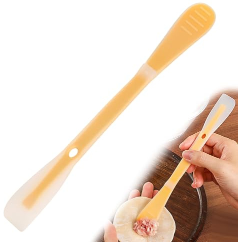 Espatulas Pequeñas Silicona Cocina, Espatula de Mango Largo, Cuchillo Mantequilla, Lengua Silicona para Mermelada y Carne, Utensilios Accesorios de Cocina para Recoger y Raspar, Amarillo