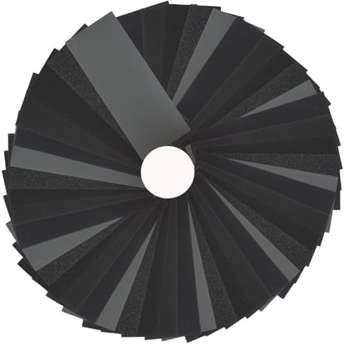 Lot de 45 papiers abrasifs grain 80-3000, papier abrasif humide et papier abrasif