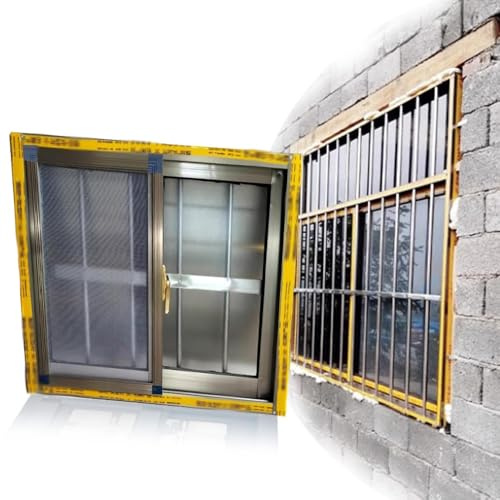 ZIUSFAC Gartenhaus Fenster 40 45 50 60 65 70cm Kellerfenster Kleine Fenster Horizontales Schiebefenster Aluminium Haushaltsfenster(Champagne,(WxH) 75x38cm/30x15)