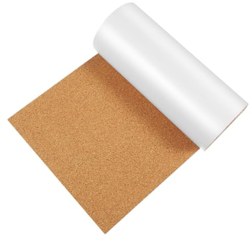 Gadpiparty Plaque de liège autocollante 600 x 300 x 3 mm – Rouleau en liège fin comme tableau d'affichage, pour la décoration murale, les projets d'artisanat, les fournitures scolaires et le panneau