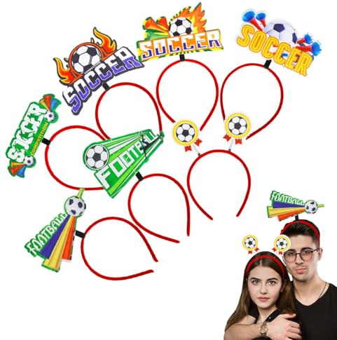 Bagtopia 7 Pack Football Headbands, 2026 World Cup Party Hair Accessories for Men Women - Elastic Soccer Hairband for Match Day, Sports Theme Party Favors, Goody Bag Fillers