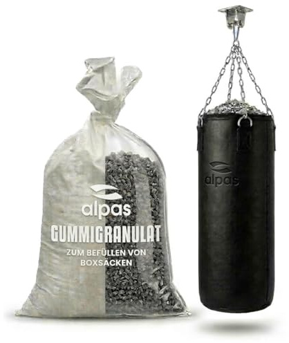 ALPAS Boxsack Füllung 10 bis 120 kg SBR Gummigranulat - Füllmaterial für Boxsack, Sandsack & Boxbirne - geräuscharm, stoßdämpfend & gelenkschonend I bunt