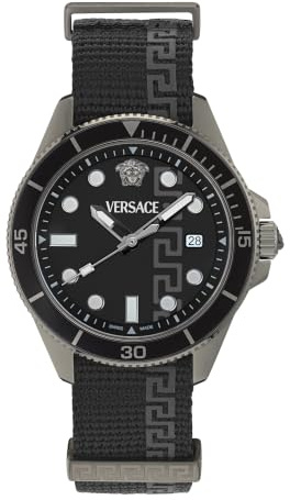 Versace Herren Analog Quarz Armbanduhr Greca Force Swiss Made