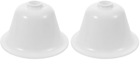 NUOBESTY 2 Pièces Cache-poussière pour Ventilateur de Plafond en Plastique Blanc, Forme Incurvée Finition Mate, Protection la Poussière et Installation Facile pour Salon ou Chambre