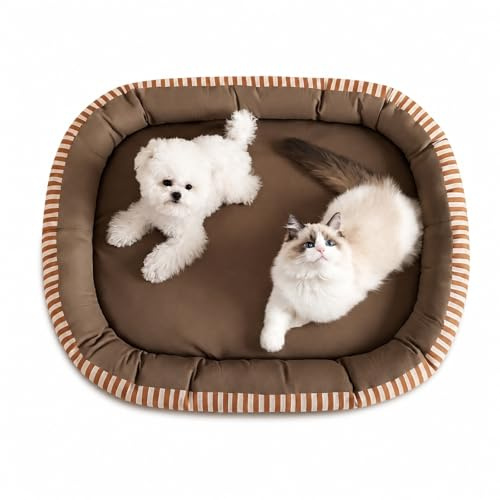LUPEMCON Premium Oxford Haustierbett für Katzen & Hunde, Kratzfest, Wasserabweisend, Kuscheliges All-Season Nest, Stabil & Bequem, S/M/L(Small)