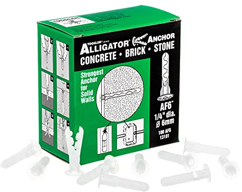 Toggler Kragendübel AF6 (ø Bohrloch 6 mm, für massive Baustoffe / Gipskartonplatten, Dübellänge 30 mm, 100 Stück) 13101