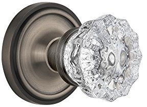 Nostalgic Warehouse Classic Round Rosette with Crystal Door Knob