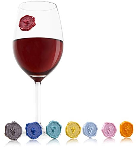 Vacu Vin Marcadores de Copas, Silicona, 1 Unidad (Paquete de 1), 8