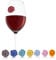 Vacu Vin Marcadores de Copas, Silicona, 1 Unidad (Paquete de 1), 8