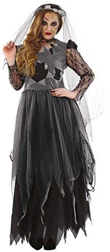 Fun Shack Déguisement Mariée Zombie Femme, Costume Halloween Mariée, Tenue Zombie Halloween, 3XL