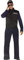 Black Cat Polizei Kostüm Herren Karneval SWAT Uniform 3 teilig bestehend aus Weste Overall Mütze in Einheitsgröße (One Size, Gr. S-M) Fasching Verkleidung