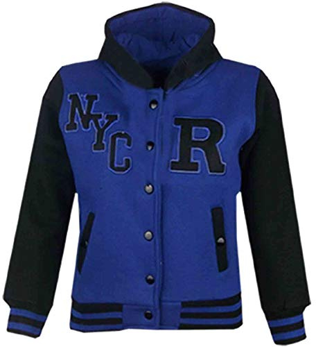 A2Z 4 Kids B.B Hooded Jacket R Fashion NYC/FOX Varsity - B.B NYC Royal Black 9-10