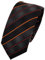 TigerTie - schmale Designer Krawatte in orange schwarz anthrazit gestreift