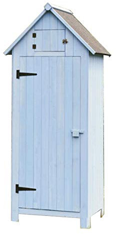 Armoire Cabine de Rangement Lasurée Équipée de 3 Étagère, 0.41m2