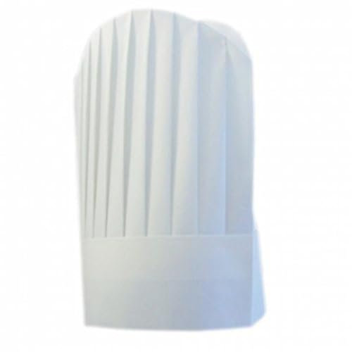 García de Pou 155.19 Gorros Continental Chef'S Round Top, 31 Cm, Set de 10, Blanco