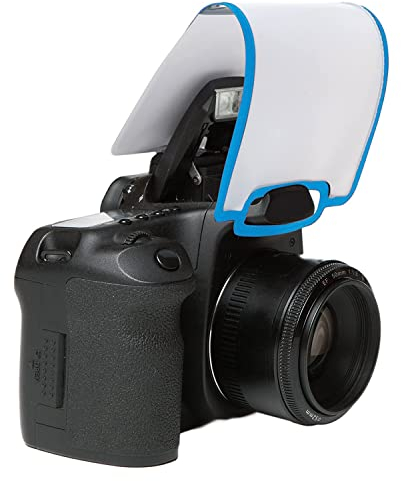 LumiQuest Soft Screen - Flash Diffuser & Light Softener, Universal Classic Design for Digital SLR Cameras, with UltraStrap, Neon Blue