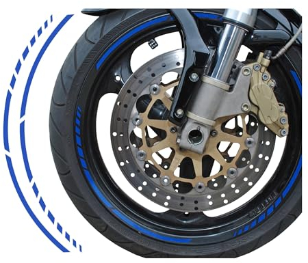 FOLIATEC PIN Striping Racing Felgenrandaufkleber Motorrad Zierstreifen Felgen Aufkleber, GT blue
