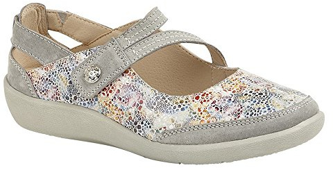 Boulevard L388F Womens Leather Mary Jane Shoes Grey