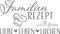 GRAZDesign Wandtattoo Wohnzimmer Familie Familienrezept mit 3 Zutaten, Lustig Sprüche Flur, Küche, Wandaufkleber selbstklebend, Wandsticker modern, 53x30cm, 071 grau