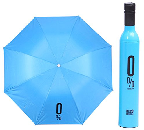 Maibar Parapluie Pliant Femme Anti-UV Bouteille de vin Parapluies homme Ombrelle Parasol umbrella venteux pluie en été