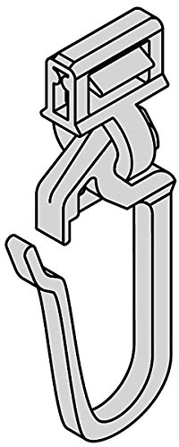 Gardinen Clic-Gleiter mit Faltenhaken lang HINNO HC 92, für Gardinenschienen aus Holz BZW. Kunststoff