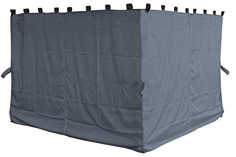 QUICK STAR 4 Seitenteile für Pavillon Paris 3x4m Seitenwand Platingrau