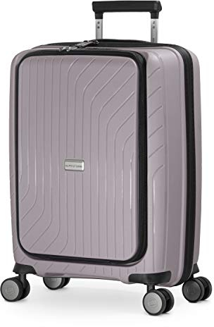 HAUPTSTADTKOFFER TXL - Handgepäck mit Laptopfach Hartschalen Trolley, Business Trolly, Roll-Reisekoffer 4 Doppel-Rollen, 55 cm, 42 L, Titan