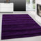 Teppium Moderner Kurzflor Teppich Läufer Flur 80 x 300 cm Lila - Flauschiger Teppich Waschbar, Einfarbig, Pflegeleicht, Weich - Ideal als Bettvorleger im Schlafzimmer und Küchenläufer