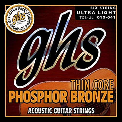 GHS Thin Core Phosphor Bronze - TCB-UL - Acoustic Guitar String Set, Ultra Light, .010-.041