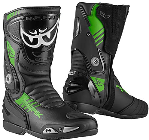 Berik Shaft 3.0 Motorradstiefel, schwarz/grün, 42