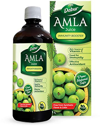 Dabur Amla Juice – Reichhaltige Quellen von Vitamin C – 100 % ayurvedischer Gesundheitssaft – 1 l