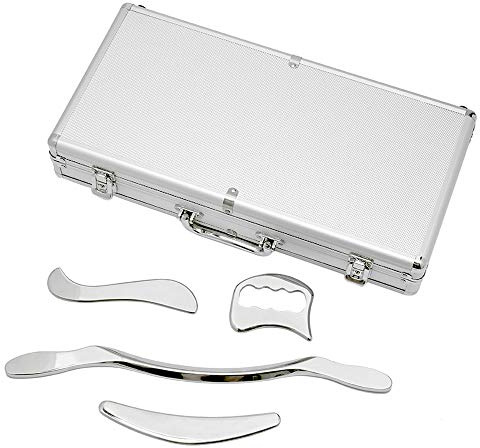 H-Brotaco Gua Sha Schaber-Massagewerkzeug-Set aus Edelstahl – ideal für weiche Gewebe-Mobilisierung