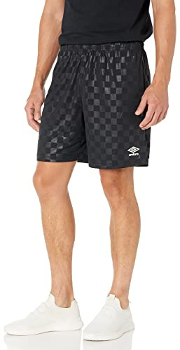 UMBRO Herren Checkered Shorts, Schwarz, Groß