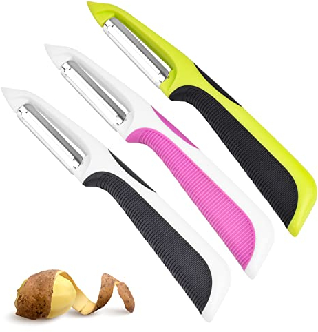Potato Peelers Stainless Steel Rotary Potato Peeler for Kitchen Vegetable Fruit Peeler Suitable for Vegetable Fruits (3pcs)
