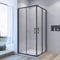 AQUABATOS® 90x90x195 cm Duschkabine Eckdusche Schiebetür Duschabtrennung Duschwand Glas Duschtür schwarzer Rahmen 6 mm ESG Sicherheitsglas mit Nanobeschichtung