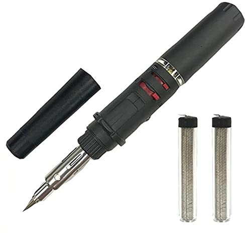All Splendid 3-in-1 Cordless Butane Soldering Iron, Heat Gun, Mini Torch, Self-Ignite, Lightweight, for Electronics Gold and Silver Jewelry or Circuits Boards (Black)